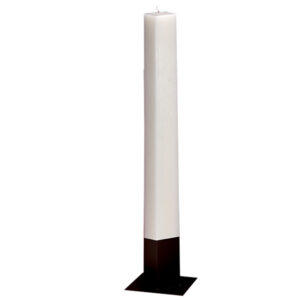 Λαμπάδα Γάμου Κούφιο Κερί Τετράγωνο 12x140cm L08L (2ΤΜΧ.) Λευκό
