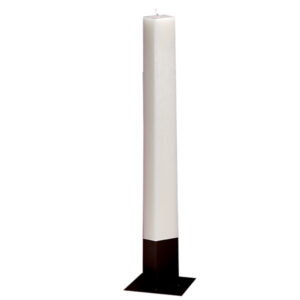 Λαμπάδα Γάμου Μασίφ Κερί Τετράγωνο 12x140cm L10L (2ΤΜΧ.) Λευκό