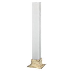 Λαμπάδα Γάμου Μασίφ Κερί Τετράγωνο 15x140cm L51L (2ΤΜΧ.) Λευκό