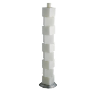 Λαμπάδα Γάμου 9 Αποσπώμενοι Κύβοι 15x140cm L65E (2ΤΜΧ.) Εκρού Με Βάση