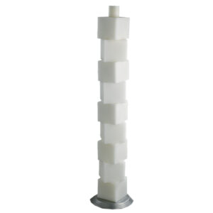 Λαμπάδα Γάμου 9 Αποσπώμενοι Κύβοι 15x140cm L65L (2ΤΜΧ.) Λευκό Με Βάση