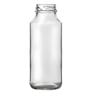Μπουκάλι γυάλινο Geri 250 ml  διάφανο T.O 38 για χυμό, ποτά, αναψυκτικά
